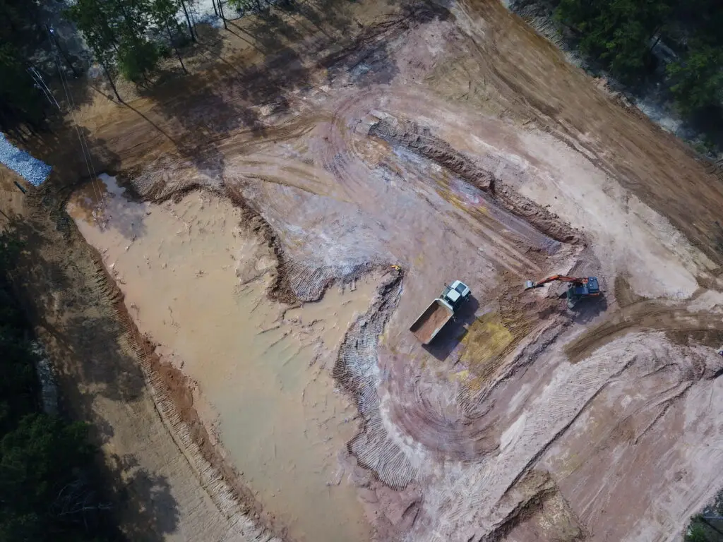 Pond work