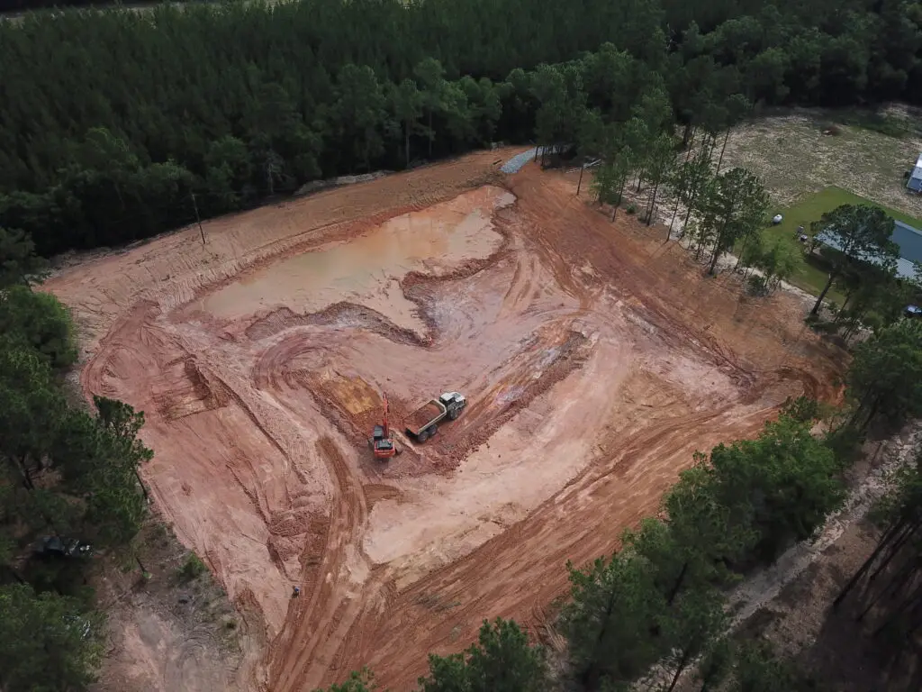 Pond work
